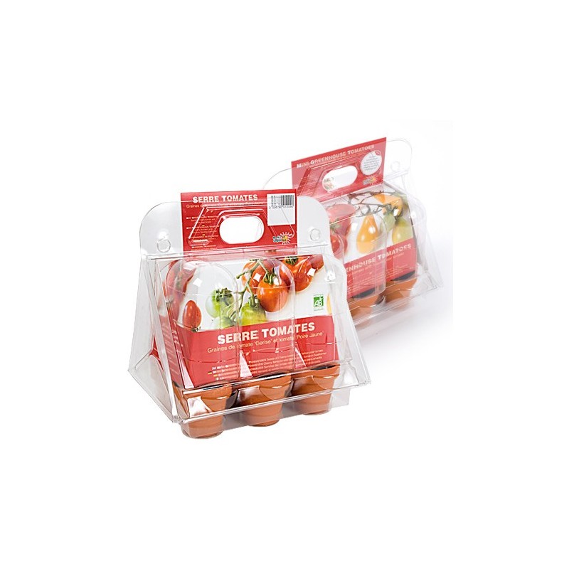 Mini serre - 6 tomates bio Mini serre - 6 tomates bio
