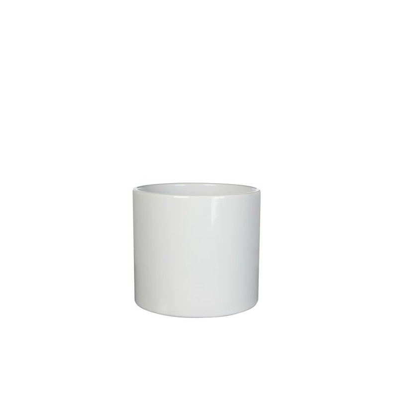 Pot rond Era blanc - ø13,5cm H12,5cm