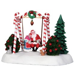 "La balancelle père noël" Lemax 18cm