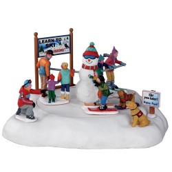 "La leçon de ski" Lemax - 23cm