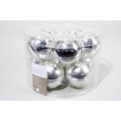 Boules de Noël argentées ø6cm - X10