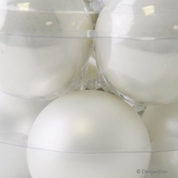 Boules de Noël blanches ø6cm - X10