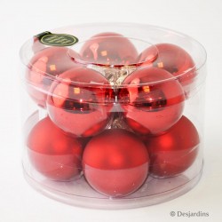 Boules de Noël rouges ø6cm - X10