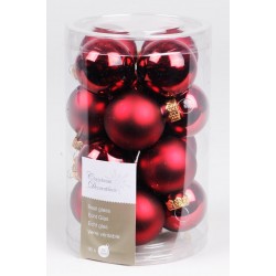 Boules de Noël bordeaux ø3,5cm - X16