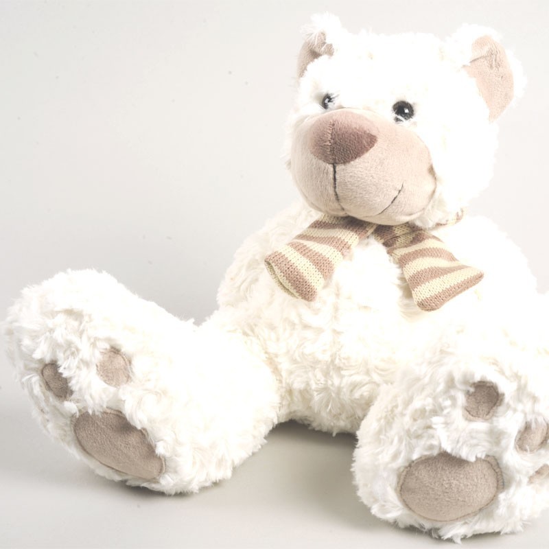 Ourson en peluche avec son écharpe - 18cm