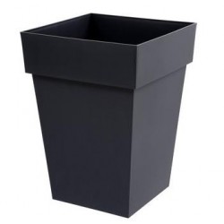 Pot Toscane carré 39x39x53cm - Gris anthracite