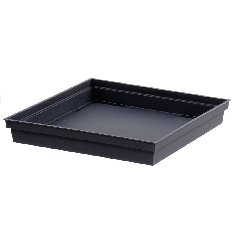 Soucoupe Toscane carrée 32,6cm - Gris anthracite Soucoupe Toscane carrée 32,6cm - Gris anthracite