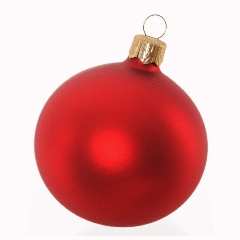 Boule en verre uni mat ø8 rouge - DECORIS - Desjardins.fr