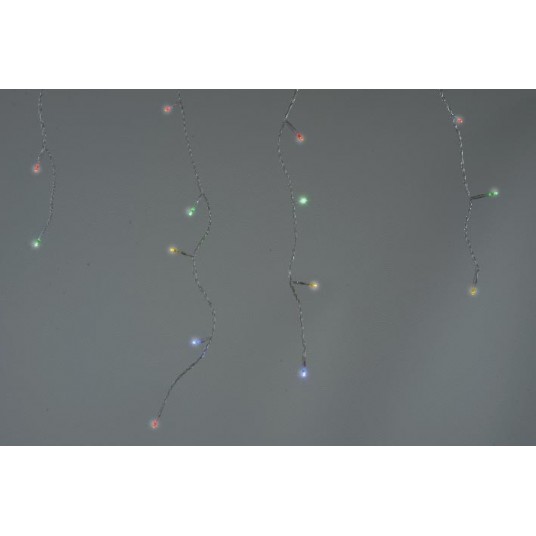 Guirlande Lumineuse LED Stalactite 285 Cm - 20 LED Blanc Chaud, 8 Fonctions, Minuterie, IP44, Pour Extérieur Et Noël
