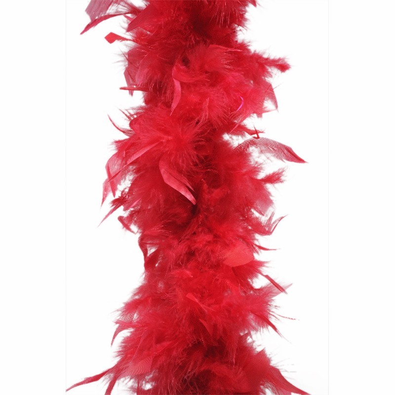 Guirlande boa plumes 15x184cm rouge - DECORIS