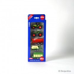 Coffret 2 tracteurs + 3 remorques - 1:87