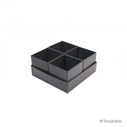 Ensemble 4 pots carrés -...