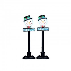 SNOWMAN STREET LAMP SET OF...