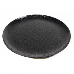 Assiette décorative noire -...