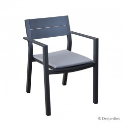 Fauteuil Cardiff gris -...