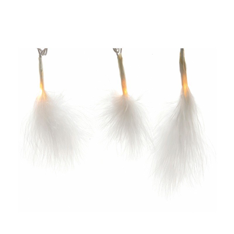 Guirlande lumineuse plumes - 3 m - blanc chaud - Lumineo 