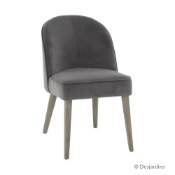 Chaise basse - gris -...