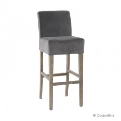 Chaise de bar - gris -...