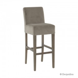 Chaise de bar - taupe -...