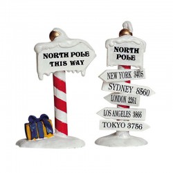 NORTH POLE SIGNS SET OF 2 -...