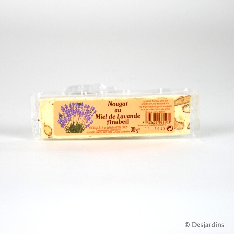 Nougat blanc au miel de lavande - 35g