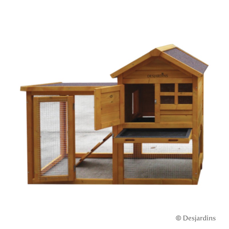 Poulailler en bois - 122 x 62 x 93 cm - marron - Desjardins