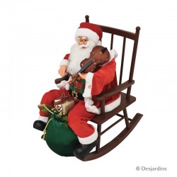 Père Noël sur rocking chair...