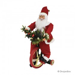 Père Noël sur tricycle - 95 cm