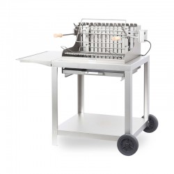 Barbecue au charbon Exclusive Mendy sur chariot - Inox de la marque Le Marquier