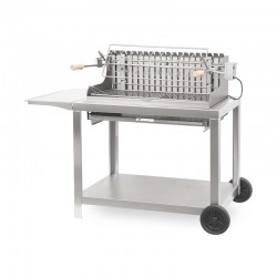 Barbecue au charbon Exclusive Irissarry sur chariot - Inox de la marque Le Marquier