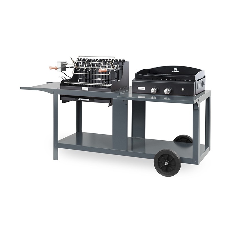 Mixte barbecue + plancha Mendy-Alde Baia - Ardoise de la marque Le Marquier Mixte barbecue + plancha Mendy-Alde Baia - Ardoise de la marque Le Marquier