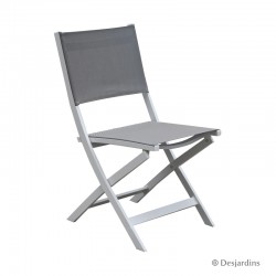 Chaise pliante Edimbourg - Blanc/gris de la marque Desjardins