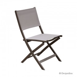 Chaise pliante Edimbourg - Taupe de la marque Desjardins