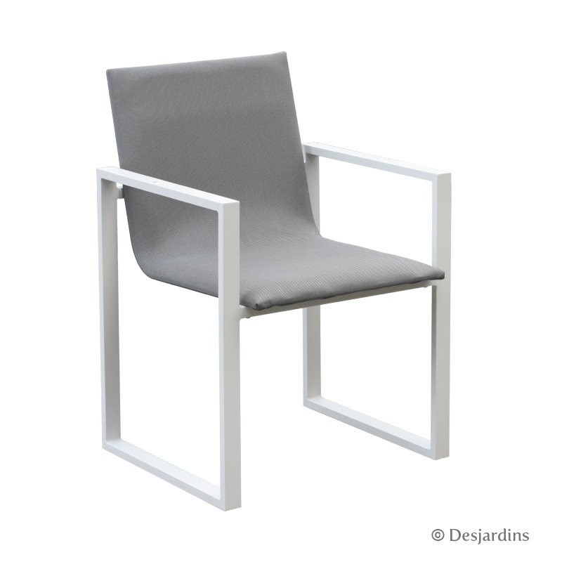 Fauteuil Nottingham - Blanc/gris de la marque Desjardins