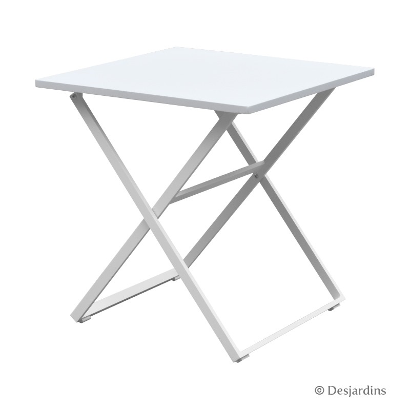 Table Edimbourg 70 x 70 cm - Blanc de la marque Desjardins