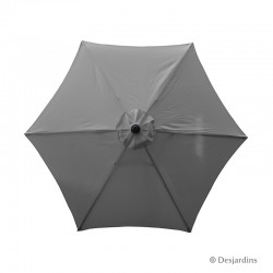 Parasol rond hexa - Gris -...