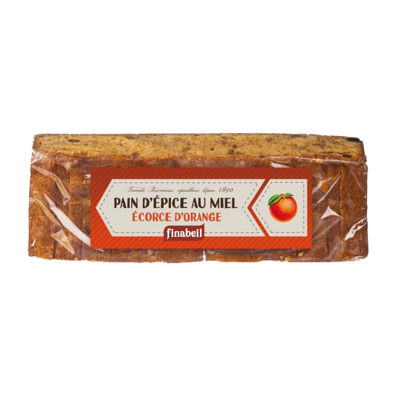 Pain d’épice tranché écorces d’orange 300g - FINABEIL 