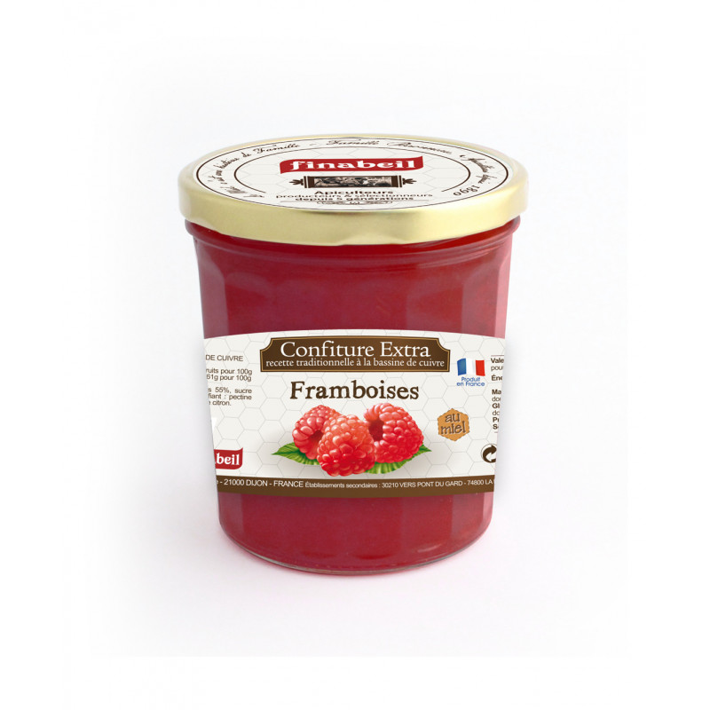 Confiture framboises 375g - FINABEIL 