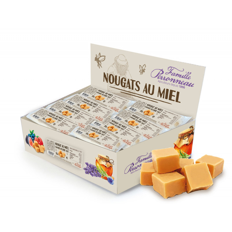 Nougat caramel beurre salé présentoir 30g - FINABEIL 