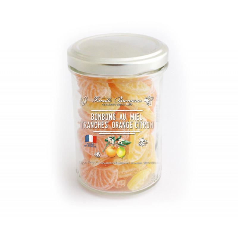 Bonbons tranches orange et citron miel 150g - FINABEIL 