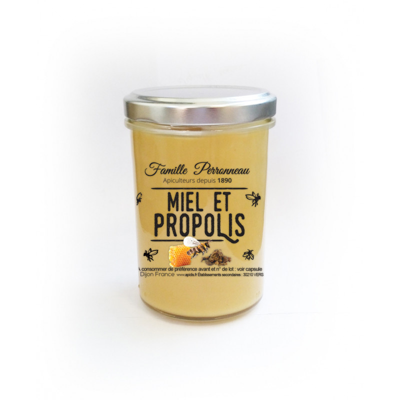 MIEL CREMEUX dosé à 0,8% poudre de propolis 250g - FINABEIL 