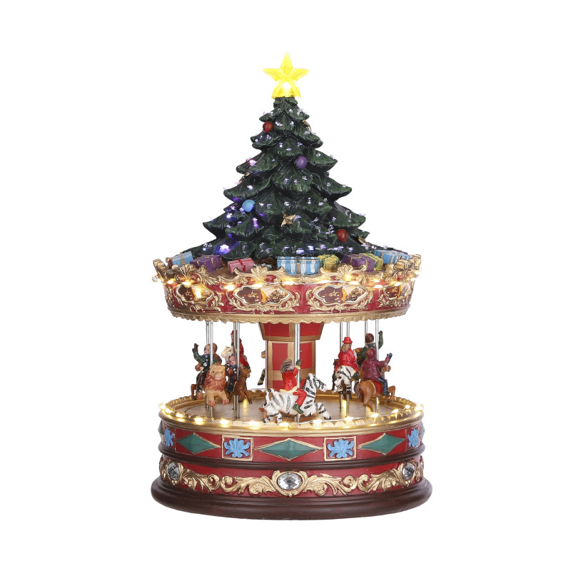 Manège Carousel with Christmas tree on top Luville Desjardins.fr