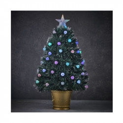 SAPIN FIBRE OPTIQUE VERT GENOVA MULTICOL. 60CM - LUCA LIGHTING