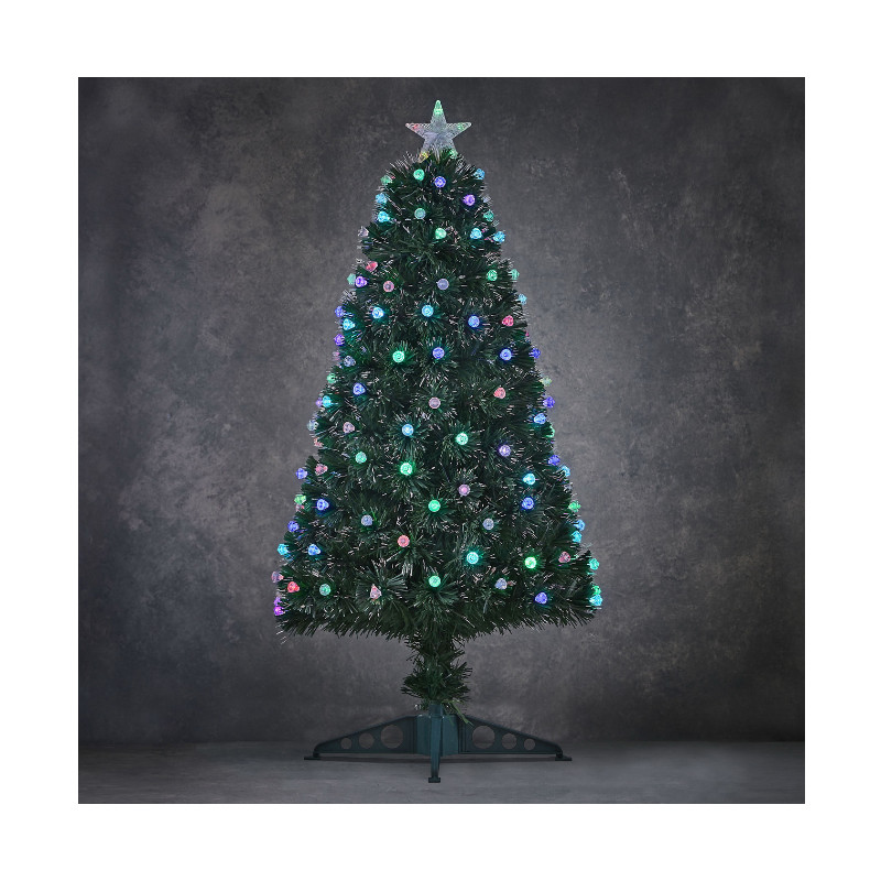 SAPIN FIBRE OPTIQUE VERT GENOVA MULTICOL. 90CM - LUCA LIGHTING