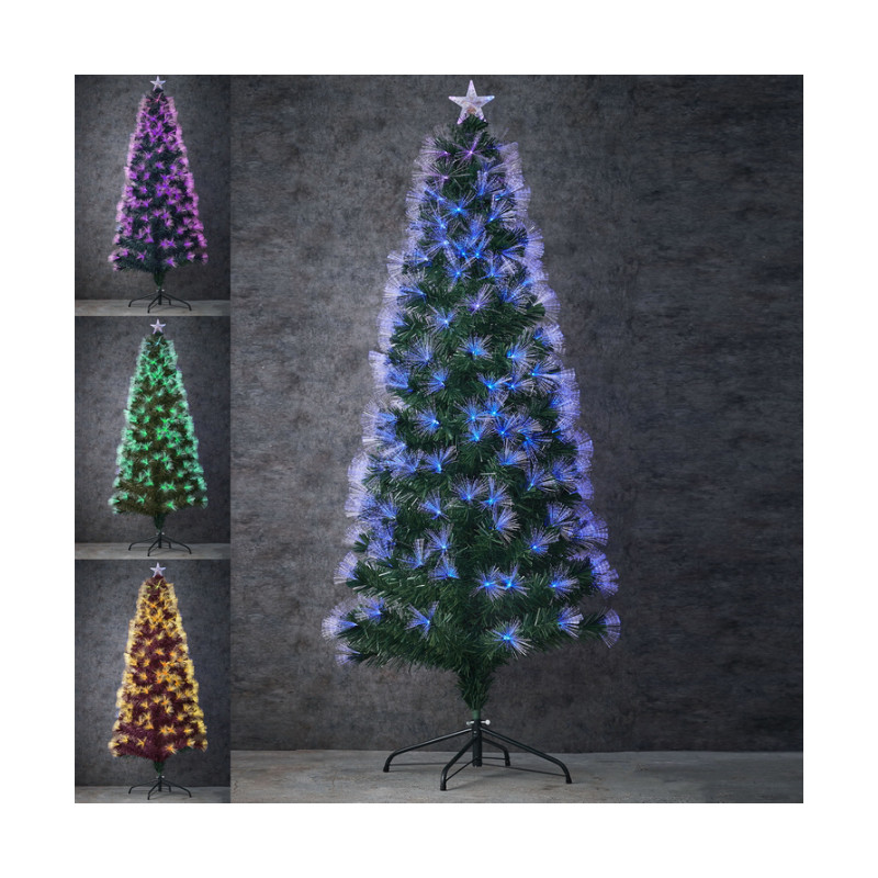 SAPIN FIBRE OPTIQUE VERT HIGHLAND MULTICOL. 180CM - LUCA LIGHTING