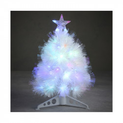 SAPIN FIBRE OPTIQUE BLANC DINARD MULTICOL. 45CM - LUCA LIGHTING