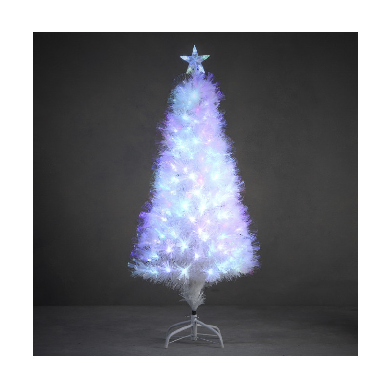 Sapin de Noël artificiel lumineux fibre optique LED 90 cm