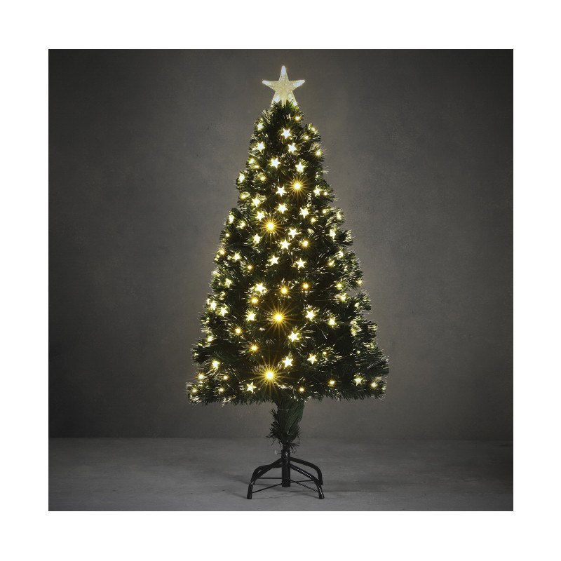 SAPIN FIBRE OPTIQUE VERT MERCURY BLANC 120CM - LUCA LIGHTING