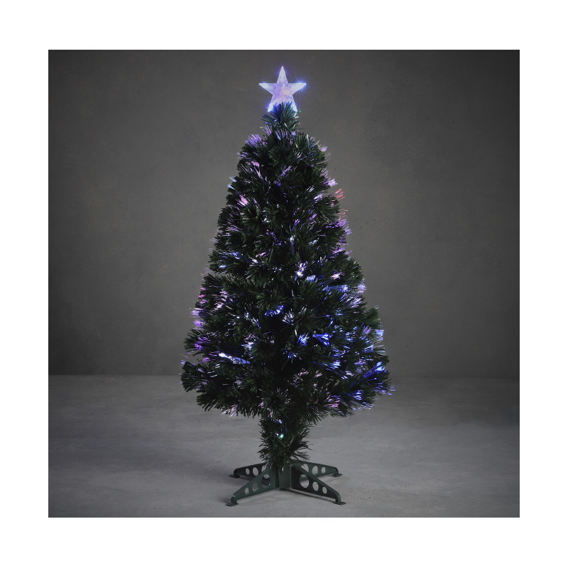 SAPIN FIBRE OPTIQUE VERT STRATTON MULTICOL. 90CM - LUCA LIGHTING