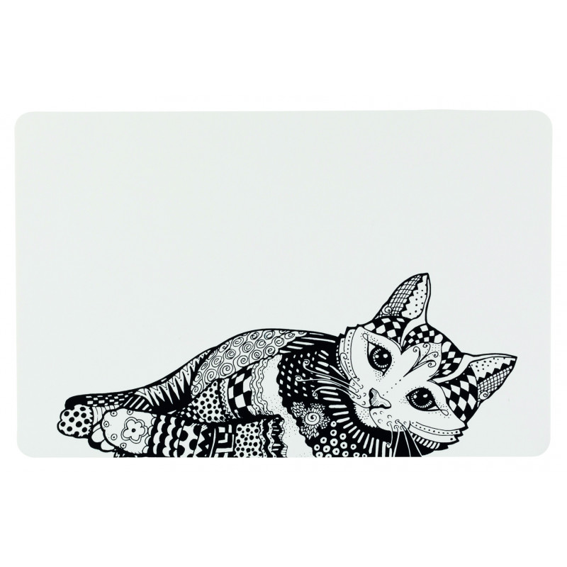 Set de table zentangle 44x28cm blanc/noir - TRIXIE 